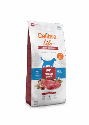 Calibra Dog Life Adult Medium Fresh Beef - 12Kg