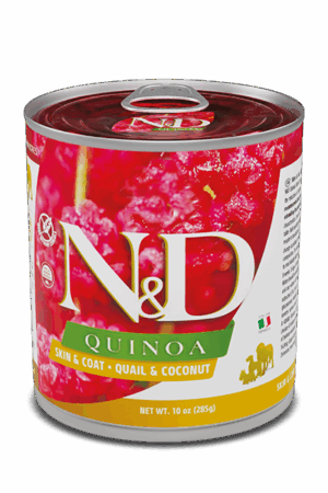 N&D Dog Quinoa Skin & Coat - Codorniz & Coconut