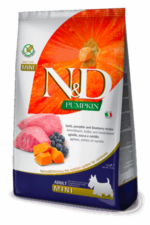 N&D PUMPKIN ADULTO MINI CORDERO Y ARÁNDANOS - 7Kg