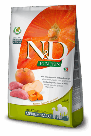 N&D PUMPKIN ADULTO MEDIUM & MAXI JABALÍ Y MANZANA
