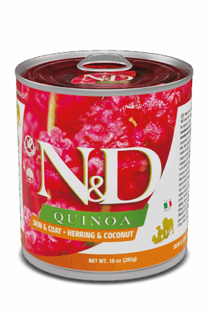 N&D Dog Quinoa Skin & Coat - Arenques & Coconut
